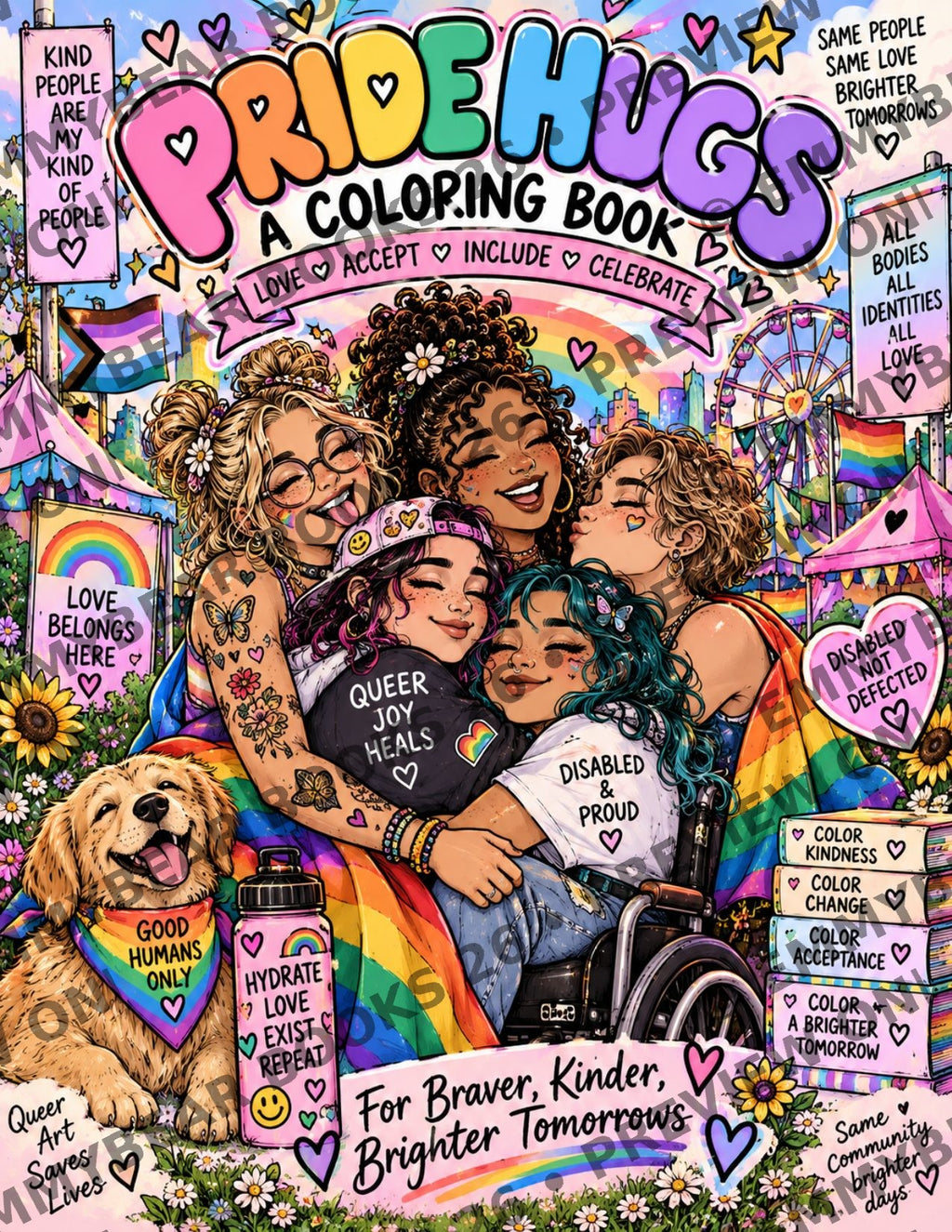 Pdf Pride hugs coloring book